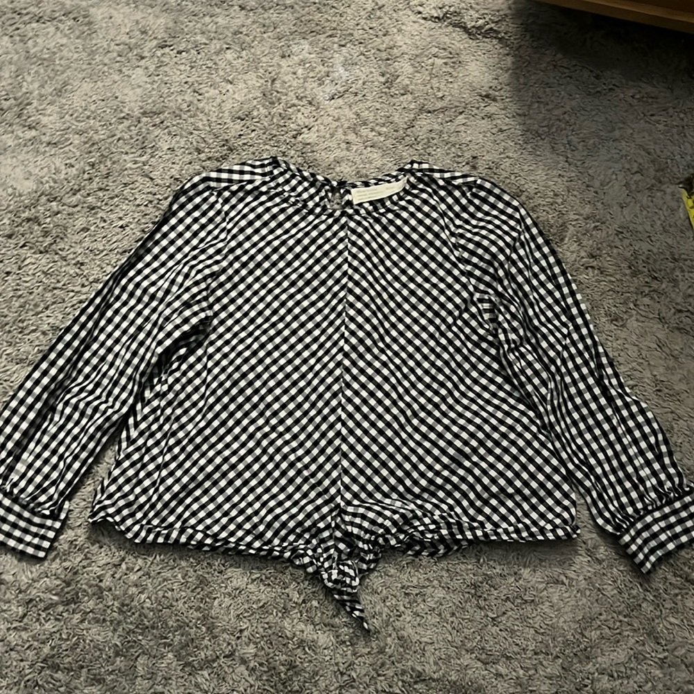 Zara tie front LS